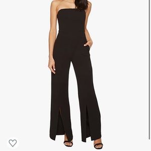 Donna Morgan Strapless Wide Leg Jumpsuit